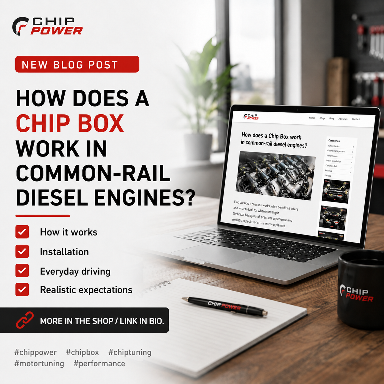How does a chip box work on common-rail diesel engines?